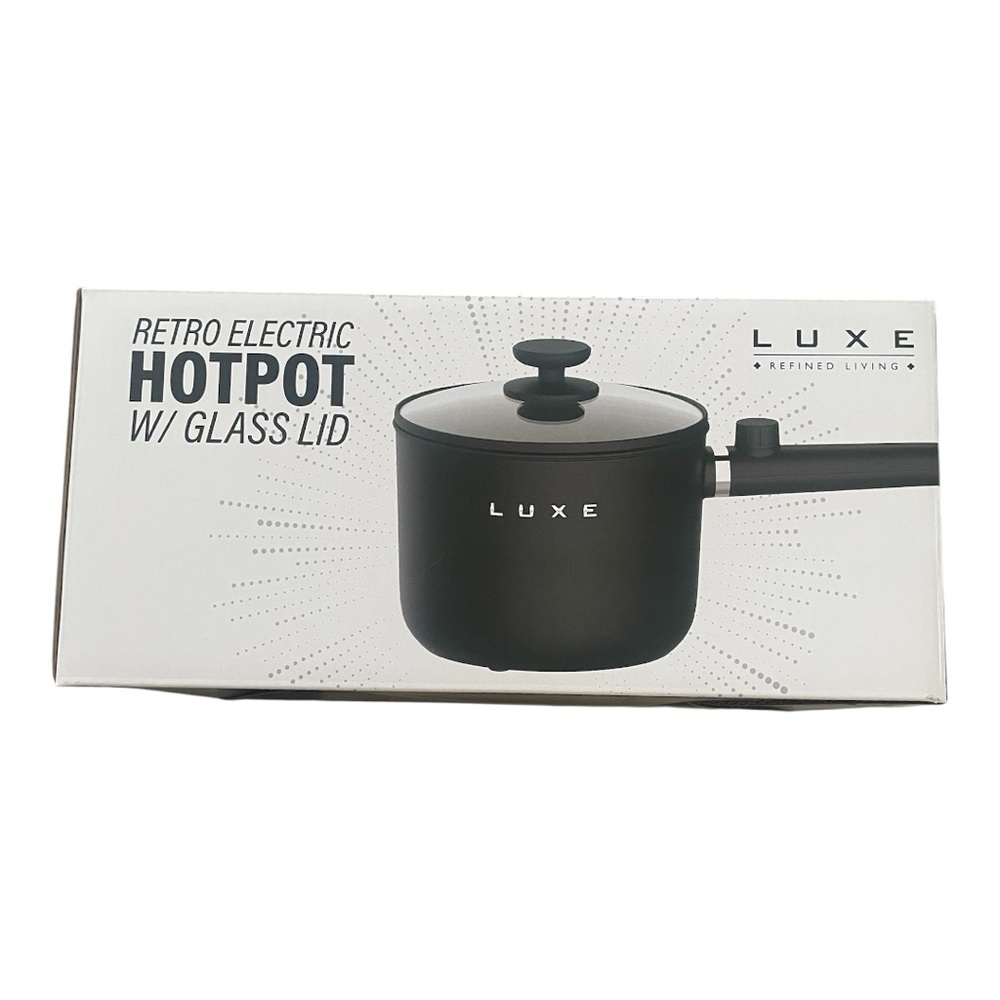 Luxe Black Electric Hotpot with Glass Lid 1.5L. - Picture 4 of 8